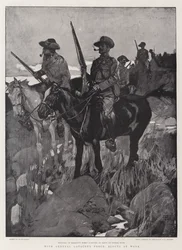 Con la fuerza del General Gatacre, exploradores en acción